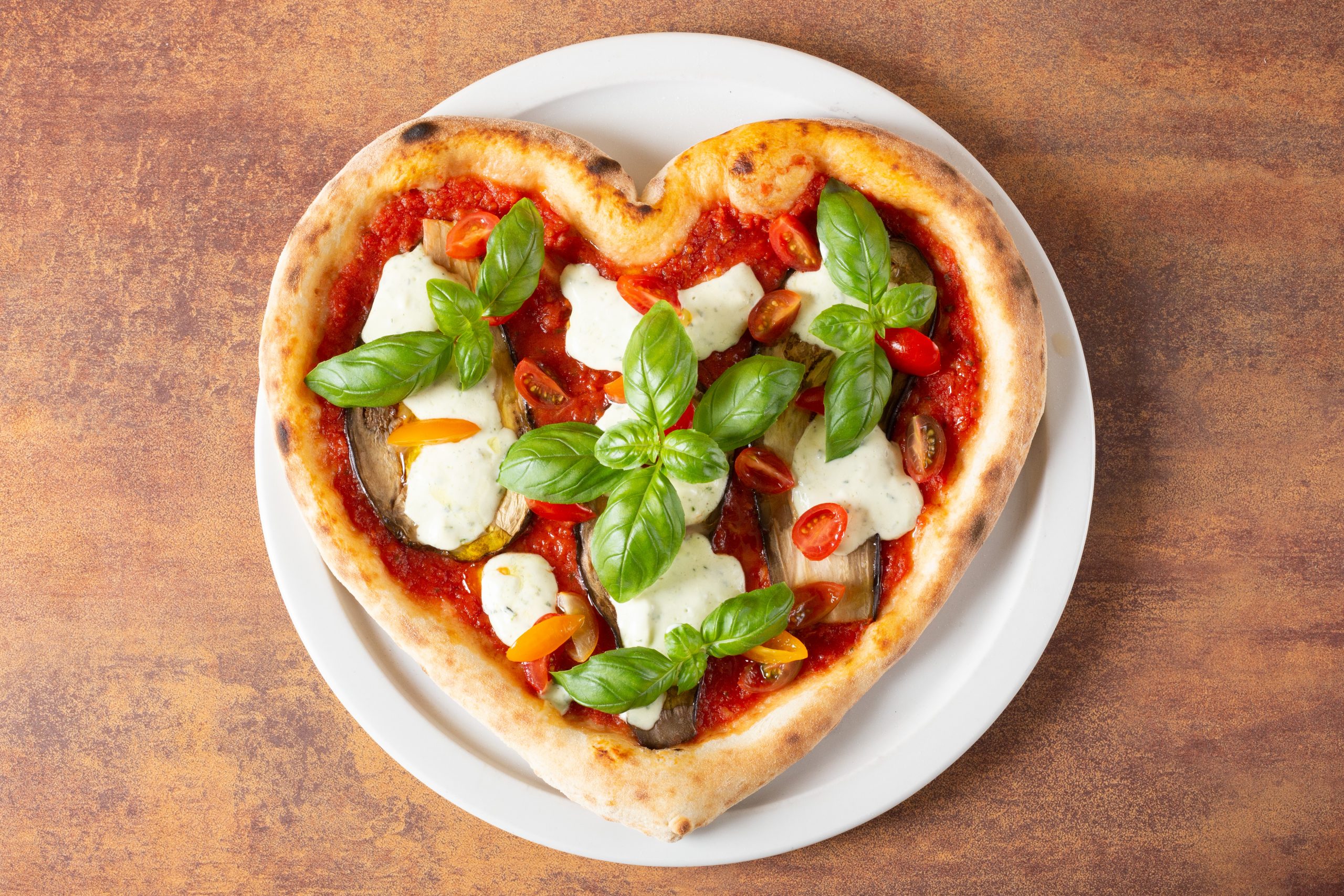 Pizza en forme de cœur